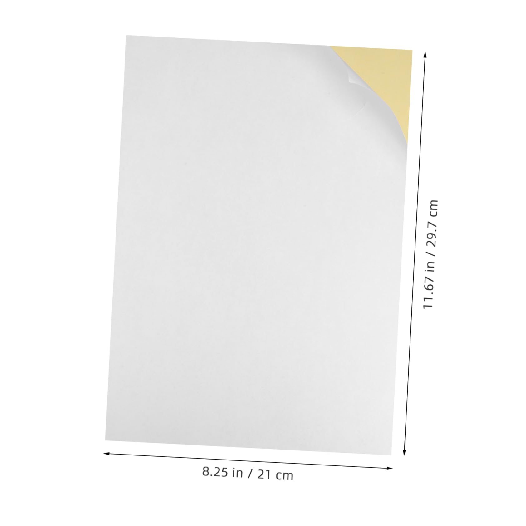 Papier Étiquette pour Imprimante A4 100 Feuilles Autocollantes Blanches