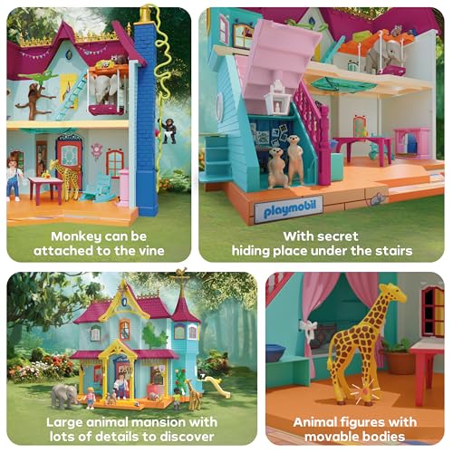 PLAYMOBIL | Animals & Friends | Kunterbunte Tier-Villa | Spielzeug ab 4 Jahren | Geschenk für Kinder… – Ansicht 4