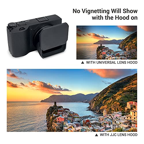 Capuchón de lente metálico cuadrado JJC para Ricoh GR IIIx y GR IIIx HDF, con tapa protectora, montaje bayoneta, interior mate, antideslumbramiento y resistente a impactos, aleación de aluminio miniatura 3