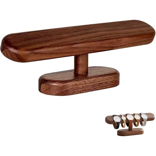 Solid Walnut Wood T-Bar Watch