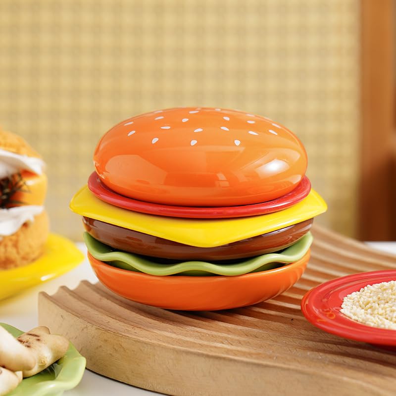 Amazon.co.jp: frymmx 積み重ね可能なハンバーガープレート6点セット