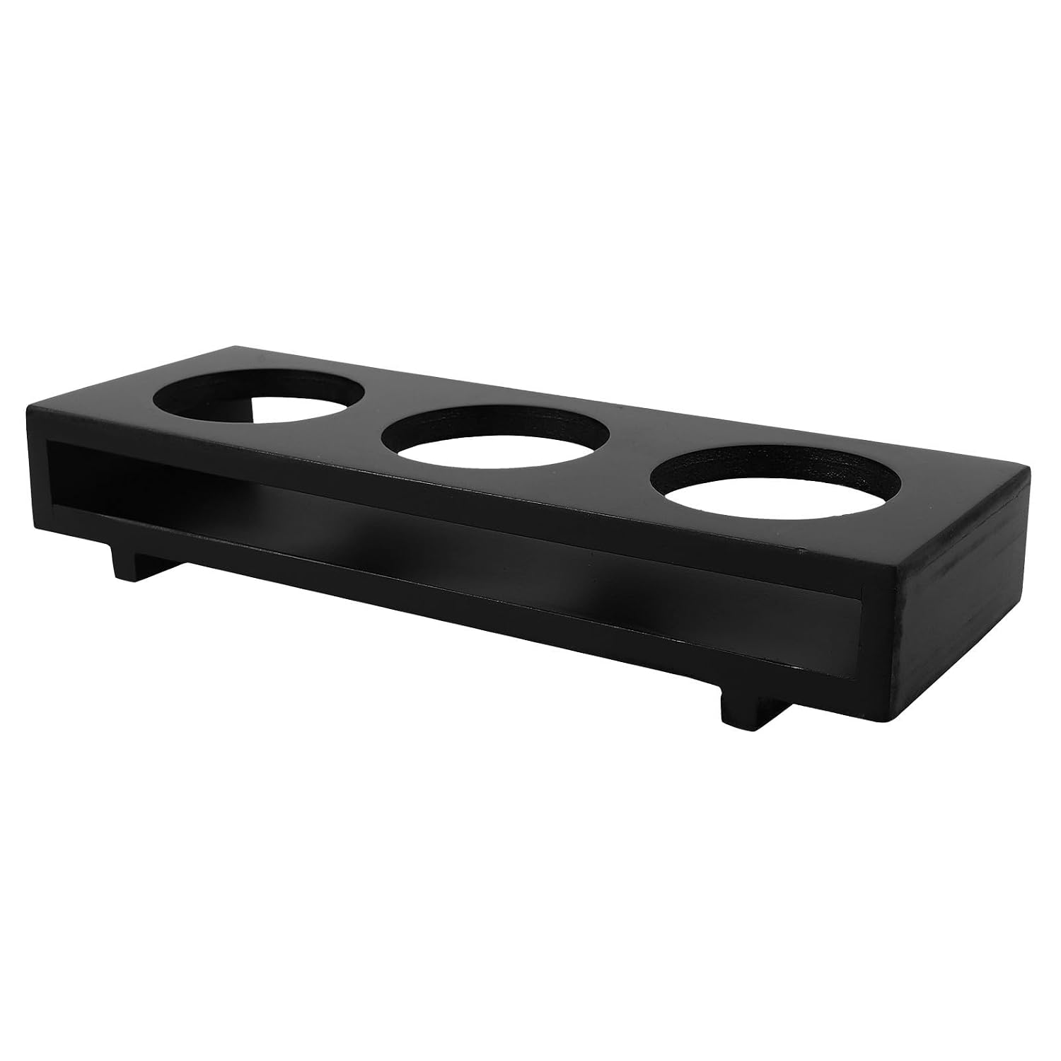 Wooden Essential Oil Display Stand with Stable Base Tray Design and Partition Bottle Display, Cosmetic Storage Organizer Rack for Beauty Salon and Spa Use