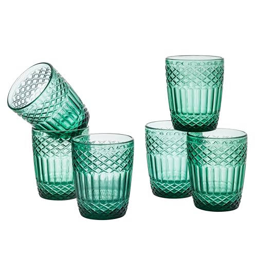 Set 6 Bicchieri Acqua Bormioli Rocco Flora - Vetro Verde, 26 Cl