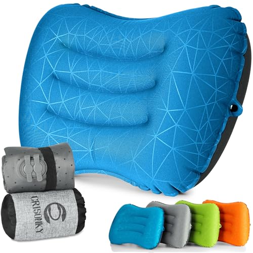 Crisonky Camping Pillow - Inflatable Pillow - Travel Pillows for...