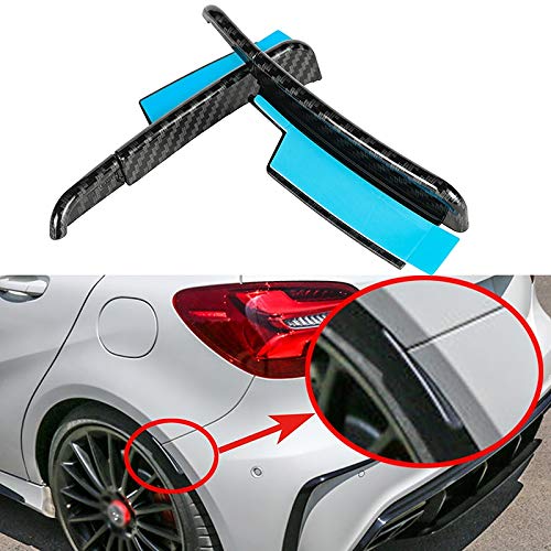 Pizgear Car Rear Bumper Flare Carbon Fiber Extension Wheel Eyebrow Lips, for Mercedes-Benz, W176 A160 A180 A200 A250 A45 AMG 2013-2019 Bumper Support Bracket(Black)