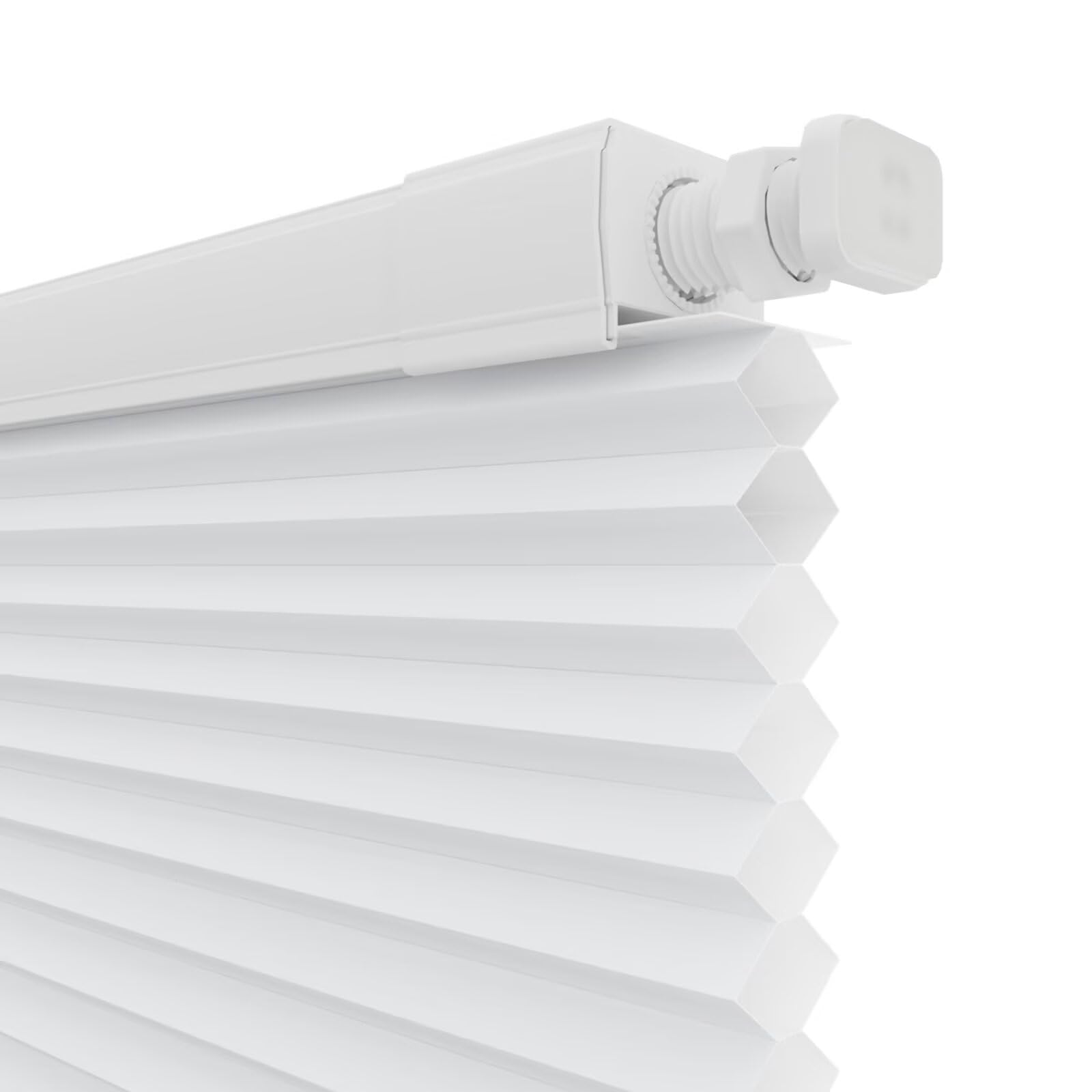 Changshade No Drill Blinds for Indoor Windows Adjustable, Cordless No Tools No Drilling Cellular Shades Color-Matched 1.5" Honeycomb Light Filtering,