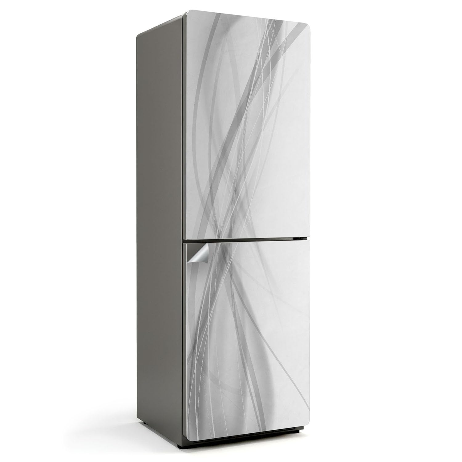 Décalcomanie couvrant entièrement le frigo avec lignes abstraites