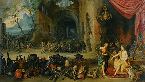 Cartel de Venus en la fragua de Vulcano, decoración elegante de 60x90cm para salón