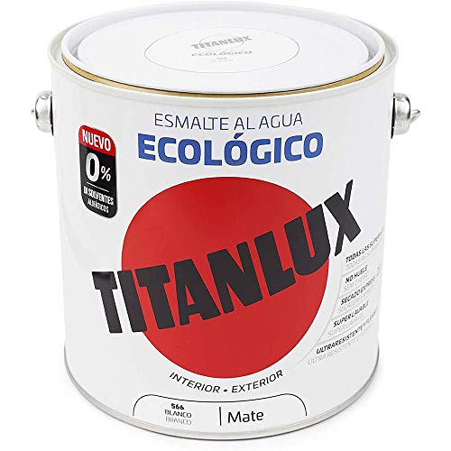 Titanlux - Esmalte eco, Mate blanco, 2,5L (ref. 02T056625)