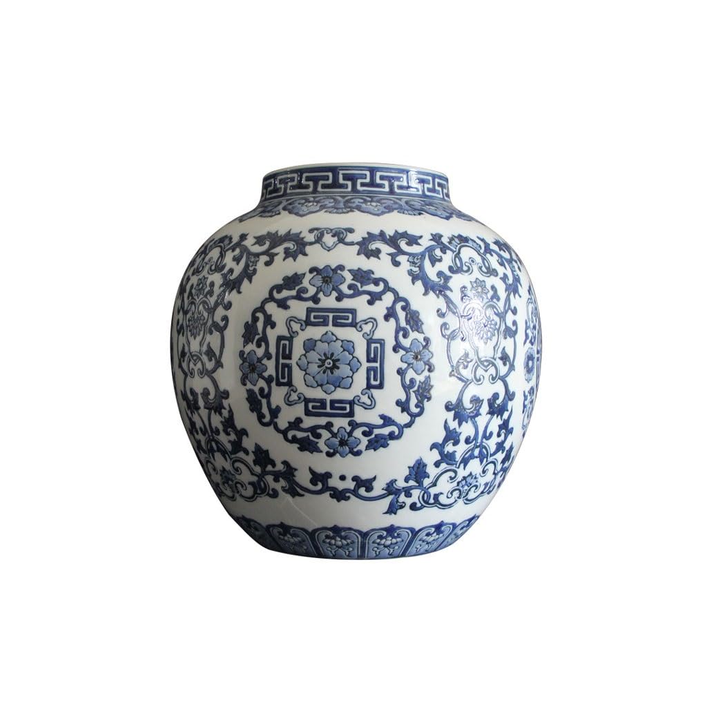 EINES Chinese Ceramic Vase Living Room Flower Arrangement Office Entrance Home Furnishings
