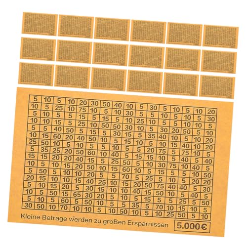 Veemoon 5000 Euro Challenge Savings Jar Stickers DIY Money Box Decorations for Fun Saving Target Sticker for Wood Bank