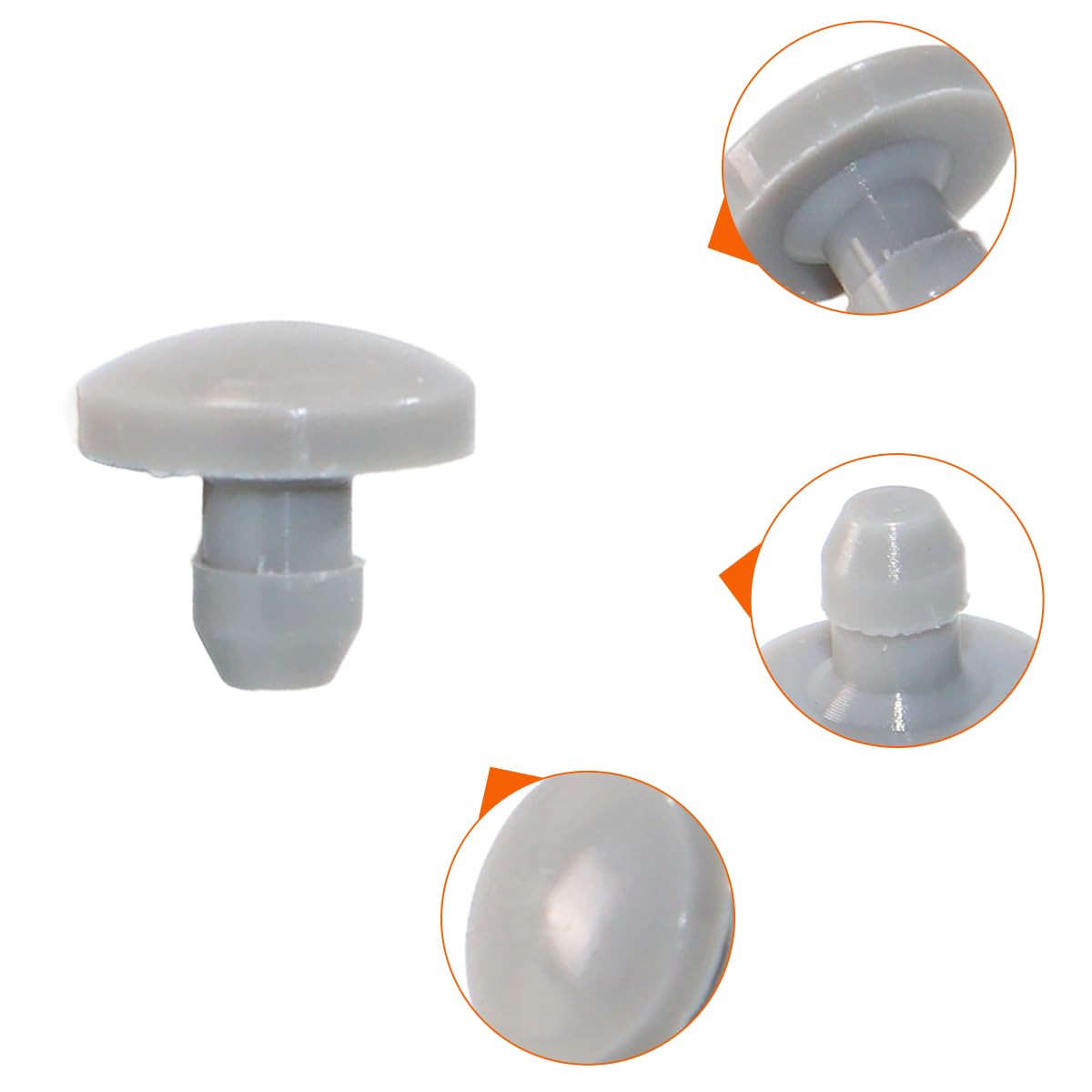 30 PCS Snap on Silikonstopfen, Durchmesser 7,8mm Silikonabdeckkappen Für Öffnung 3mm Bohrlöcher