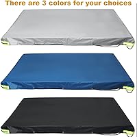 Vista 6 de Cubierta de remolque inclinado para tractor de césped, impermeable, carro de remolque de acero, a prueba de polvo, plegable, para caravana, Negro