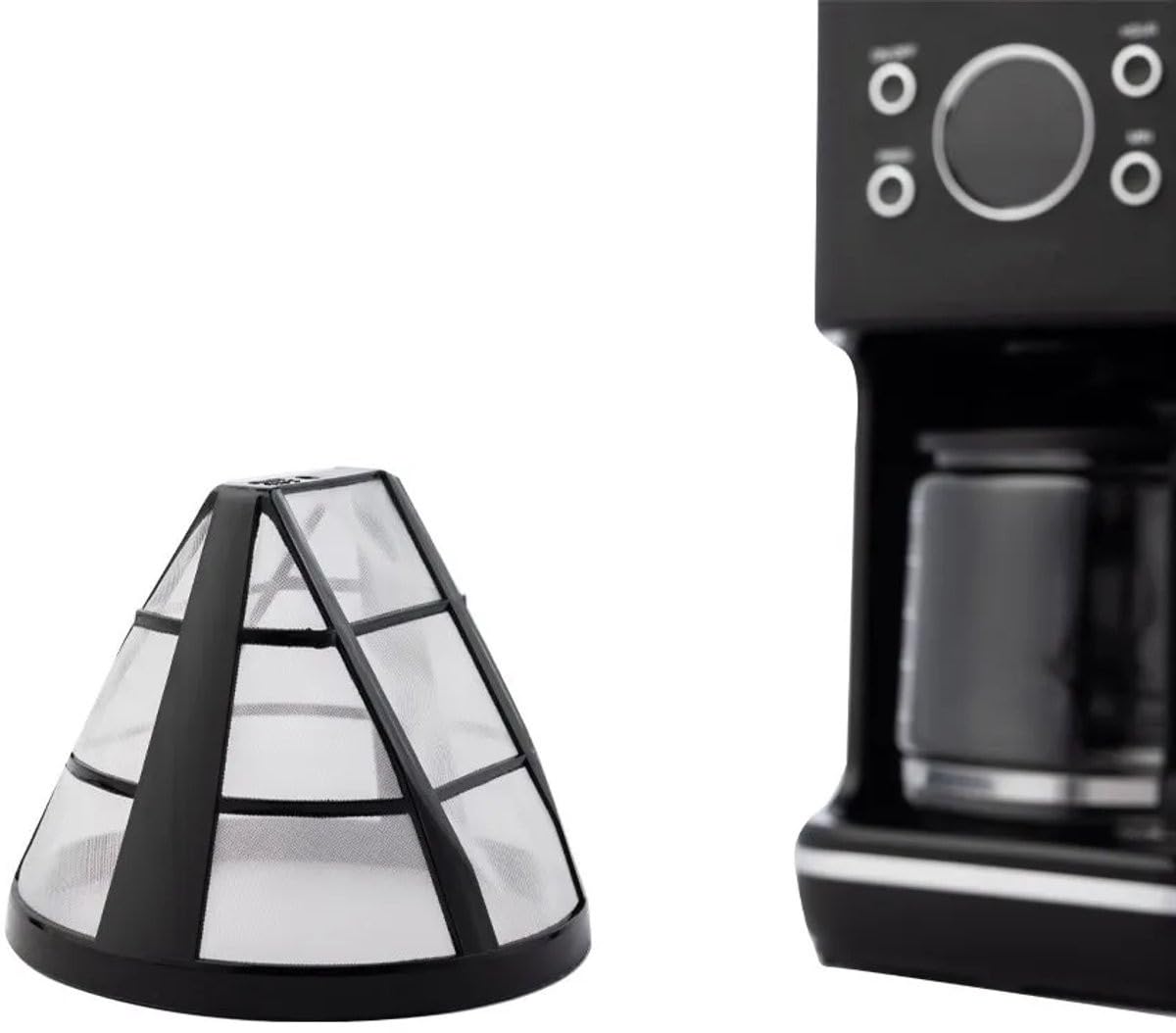 Cafetera de filtro Lake Collection - Pantalla LED, temporizador, sistema antigoteo, jarra de vidrio, filtro permanente de nailon, 1000 W - 1,5 L - Negro mate SH-CM2315