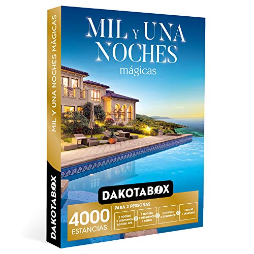 DAKOTABOX - Caja Regalo hombre mujer pareja idea de regalo - Mil y una noches mágicas - 4000 estancias en resorts, palacios, conventos, hoteles de hasta 5* y mucho más