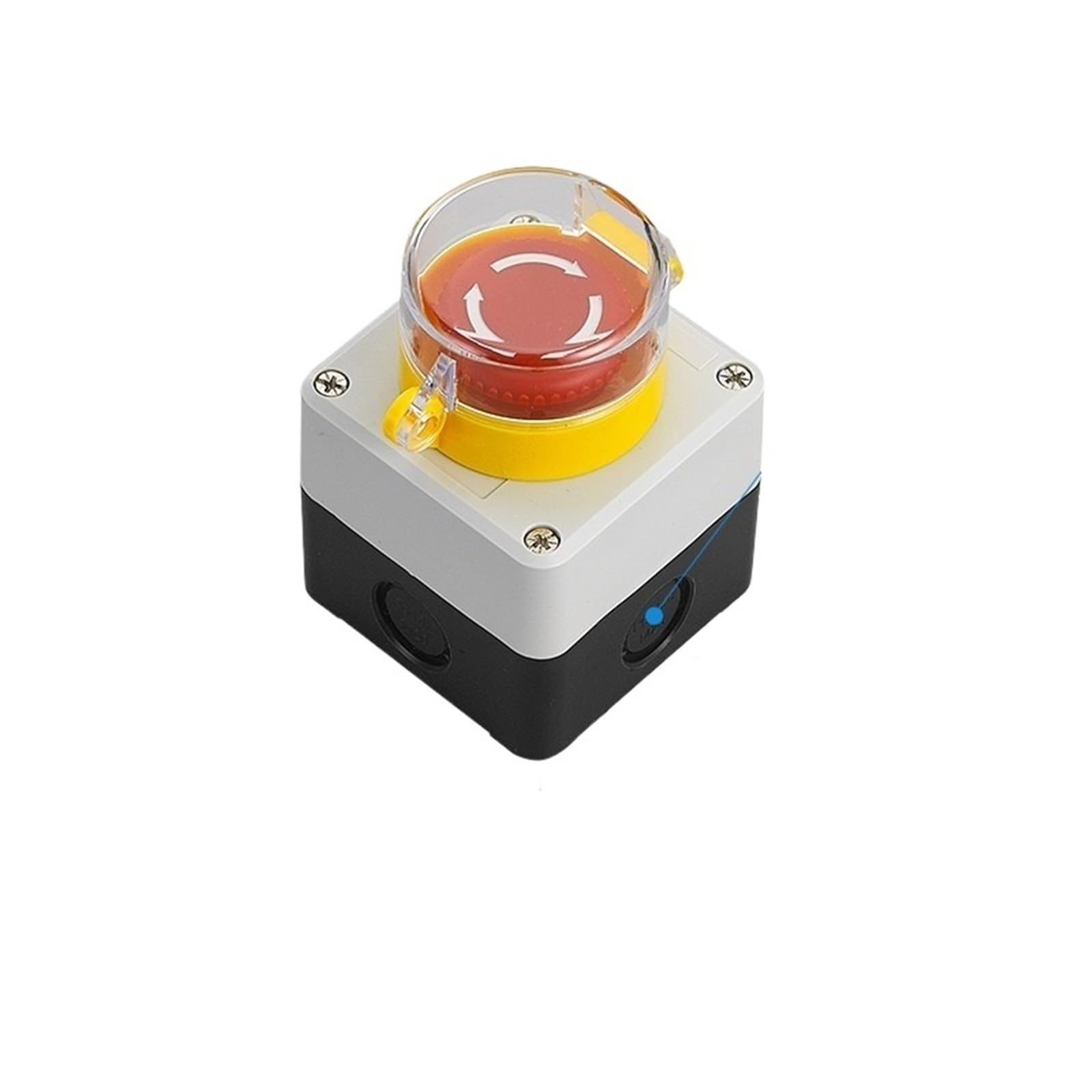 BRART LA38 Switch Control Emergency Stop Waterproof Button Indicator Light Plastic Start Electrical Box(1Hole)