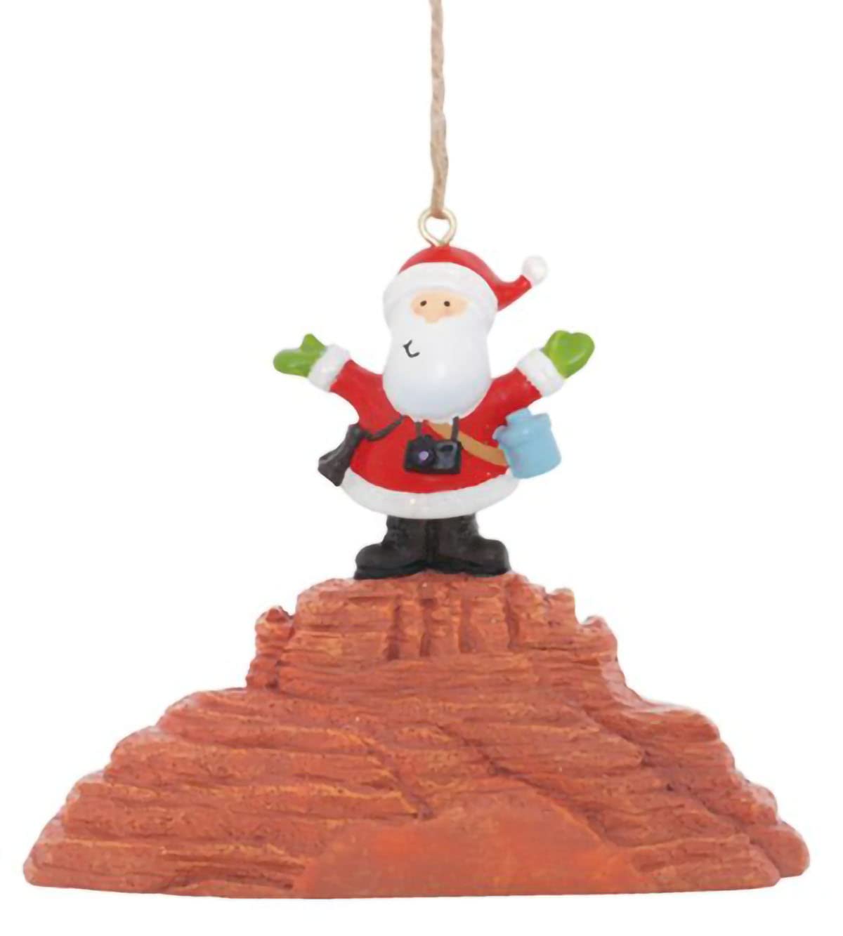 Buy Cape Shore Christmas Resin Ornament, Santa at Red Rocks Gift for Retirement Beach Lover