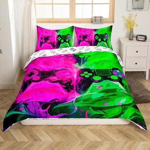 Kids Gamepad Duvet Cover Set with Pillowcases Cover