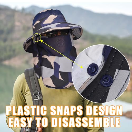 Image of Sun Hats for Men Women Fishing Hat UPF 50+ Breathable Wide Brim Summer UV Protection Hat