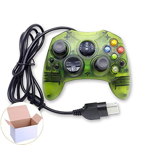 Mekela Classic Wired Controller Gamepad Joysticks for Xbox S Type Console (ClearGreen)