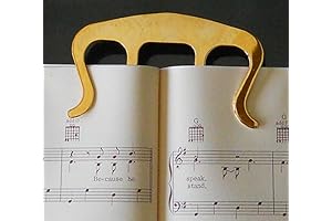 Gold Clip - Music Book Mark and Page Holder - Decorative Accessory for Piano Enthusiasts