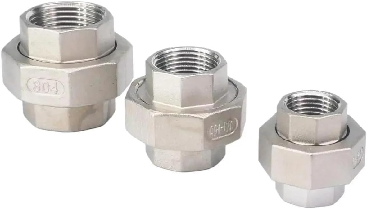 1pc 等しい 1/4インチ BSP メススレッド 304 ステンレススチール 六角ソケット ユニオン セット パイプ継手コネクタ