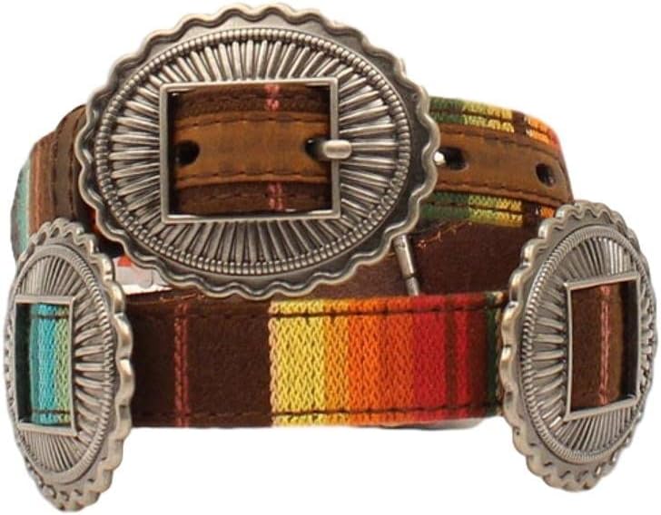 ARIAT Western Belt Girls Oval Serape Conchos Multi-Color A1306997