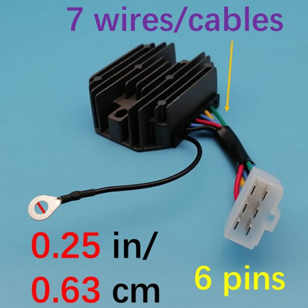 Voltage Regulator Rectifier Compatible with Kubota Tractor B5200 B6200 B7200 B8200 B9200 F2000 F2100 G-5500S KH007H KH35 KH36 KH41 KH51 KH61 15533-64600 H1550-64600 76611-55440 New Z597