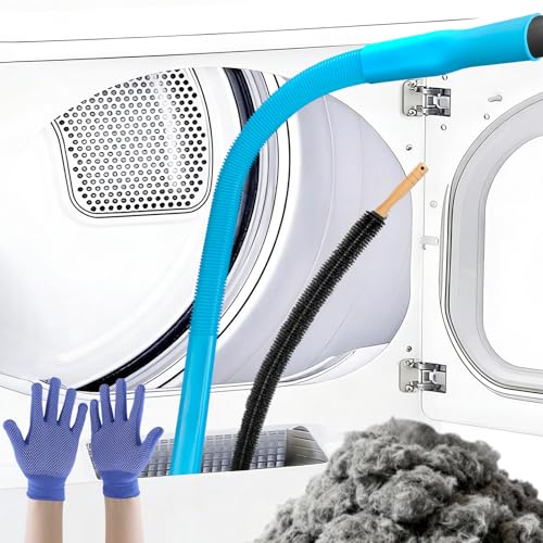 Image of 3PCS Upgraded Dryer Vent Cleaner Kit: Universal Vacuum Hose Attachment for Lint Removal Fits All Vacuums Cleaner Vacuum Hose With Brush Lint Brush Gloves