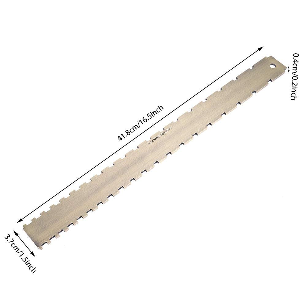 Guitar Straight Edge Tool, Practical 24.75 Notched Fret Board Straight Edge Luthiers Tool for Guitars Neck Leveling - Image 2