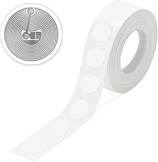 50 pcs NFC Tag NTAG215 Stickers, BABIQT Rewritable NFC 215 Tags Labels, 504 Bytes Memory RFID Tag, Compatible with TagMo Amiibo and All NFC Enabled Phones & Devices, Round 25mm (1 inch)