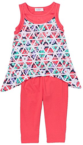 Image of ToBeInStyle Girl's Sleeveless Tank Top & Leggings 2 Piece Outfit Casual Dress Style Set