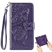 Produktbild DiaryTown Kompatibel mit Samsung Galaxy A71 Hülle, PU Leder HandyHülle für Samsung A71 Stoßfeste Silikon mit Kartenfach Klappbar Flip Case Schutzhülle Magnetisch Lederhülle, Lila