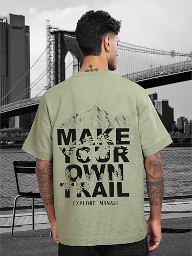 Image of STELLERS Men's Oversized Printed Half Sleeve T-Shirt | Feather Touch Feel | Odour Resistant | Anti-Static | Wrinkle Free | Quick Dry | Stretchable | Lightweight