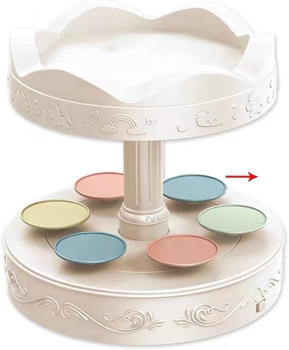Cake stand Carousel Cake Stand Rotating Base Turntable Point Moving Dessert Tray Birthday Cake Display Stand Dessert Stand