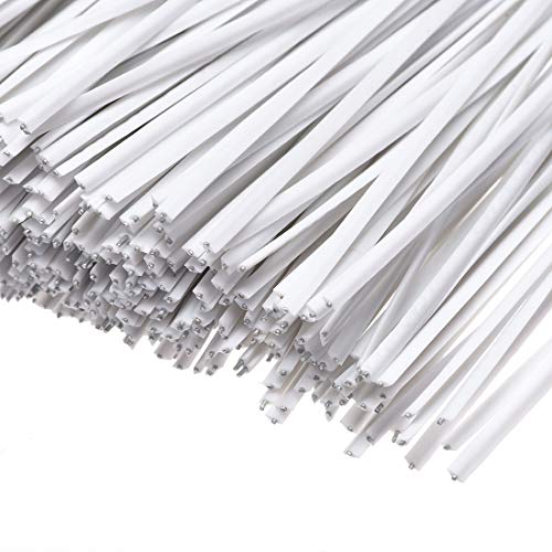 uxcell 4 Inches Plastic Twist Ties Reusable Cable Cord Wire Ties White 500pcs miniatura 4