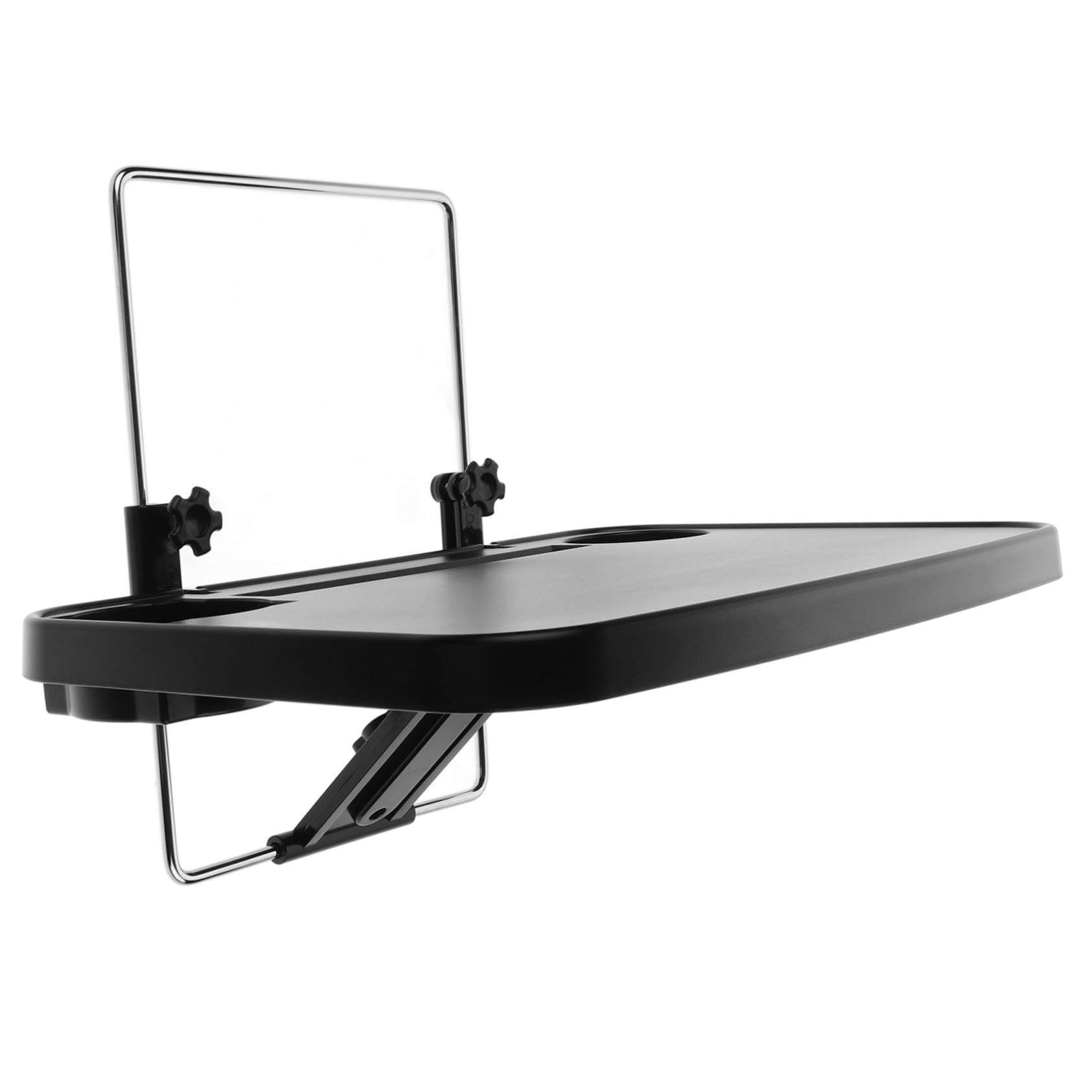 Tavolino Pieghevole per Poggiatesta Auto Portabicchieri Nero | Abs e Hardware, Stile Moderno, per Viaggi Lunghi e Spostamenti Quotidiani, Supporto Multifunzione per Laptop