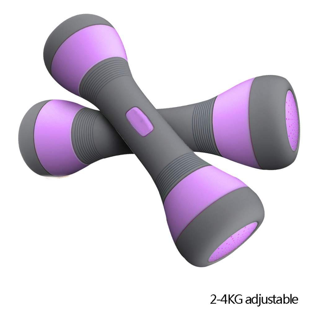 Pair of Neoprene Dumbbells, Barbell Set Dumbbell, 1-2KG Adjustable Dumbbell Weight Set for Men & Women, Exercise Weights for Core and Strength Training