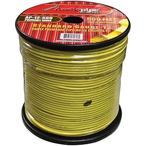 Nippon AP12500YW 12 Gauge 500Ft Primary Wire, Yellow Cover