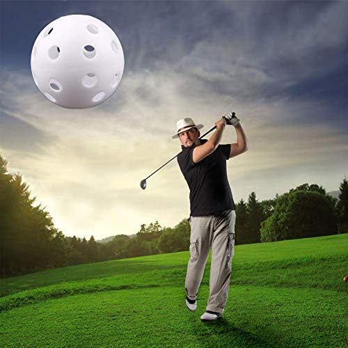 Hurriman ゴルフボール 練習用 プラスチック製 エアフロー 中空 ゴルフボール 運転範囲 スイングトレーニング 屋内/屋外用 50個パック 5枚目