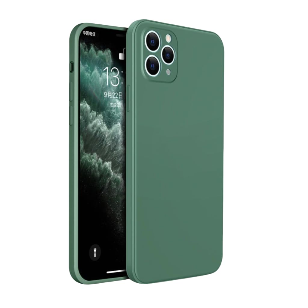 Coque antichoc iPhone 14 Pro Max silicone liquide fin vert anti-chute - 8