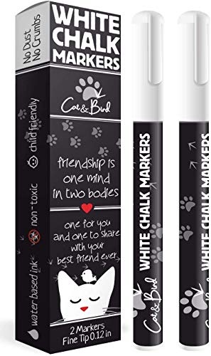 White Chalk Markers Fine Tip for Home Education Chalkboards and Kids Craft
