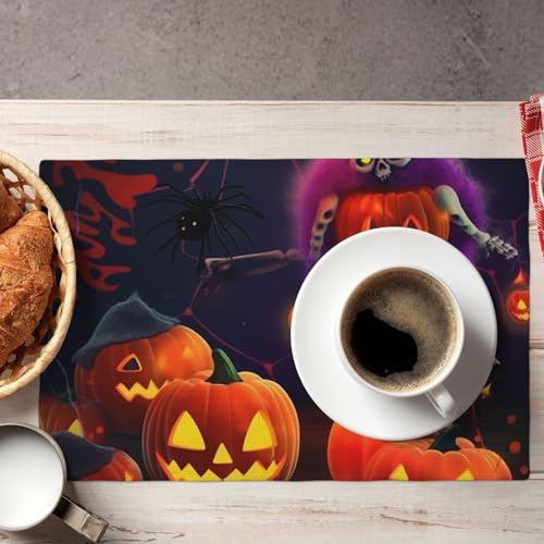 Set de table Halloween lavable pour protéger votre table des taches - 8