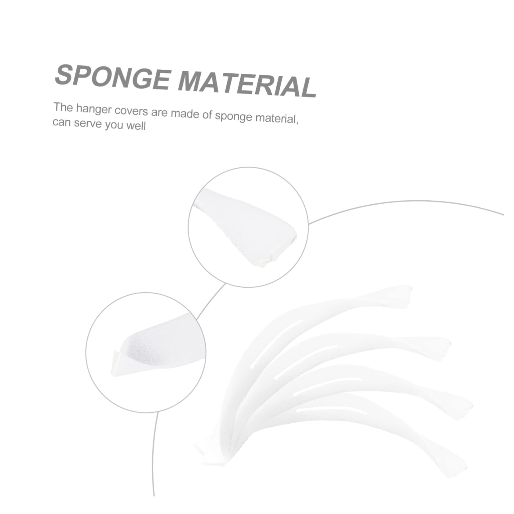 50 Pezzi Copertura in Spugna Appendiabiti Grucce Imbottite Manica Appendiabiti Strisce Di Protezione Delle Grucce Copertura Per Appendiabiti Set Appendiabiti Spalline