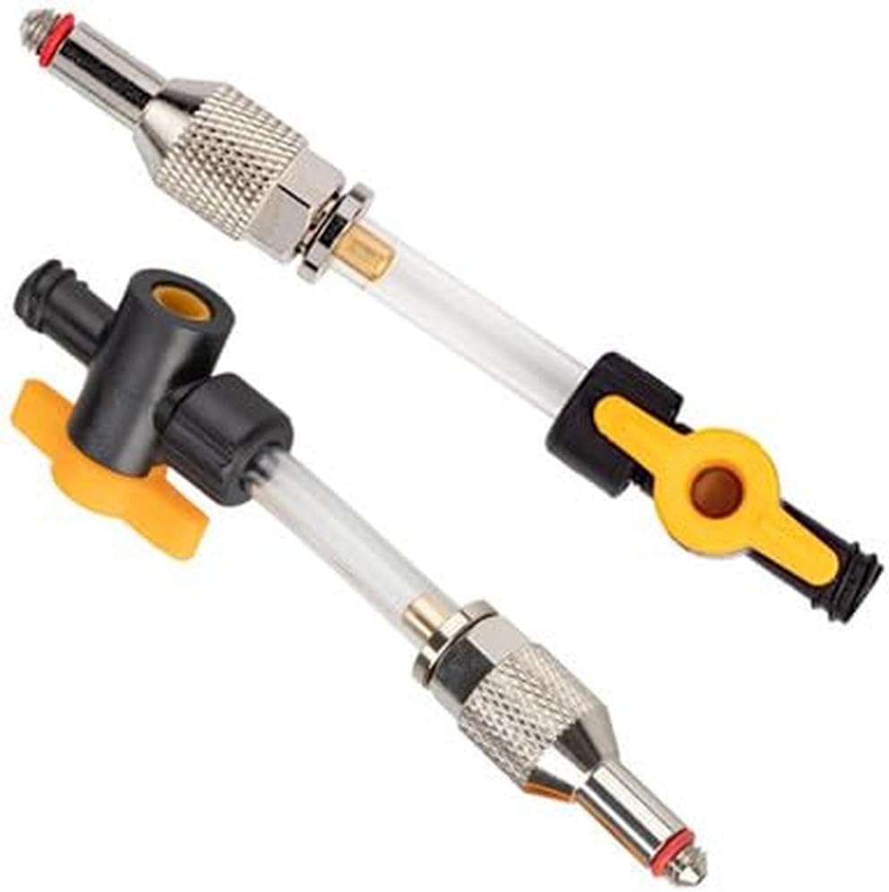 Jagwire - Elite Disc Brake Bleed Kit Universal Adaptor Pair | 1/4 Turn Valve | DOT or Mineral Oil Options