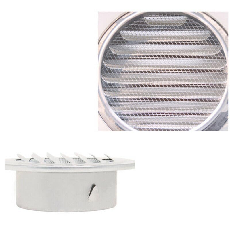 120mm White Round Ventilation Grille Cover with Anti-Fly Net for Walls and Ceiling for Bathroom Office Room Ventilation Ducting Ventilation Cover - Image 3