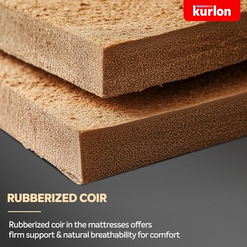 Image of Kurlon Klassic Essential Mattress | ACD Technology | Rubberized Coir | STR8 Coir Pad | HR Foam | Medium Firm Comfort | Polar Fleece Fabric | Double Quilted Layer | Double |84x48x5| 10 Years Warranty