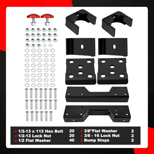 6\" Drop Flip Kit + C-Notch Kit Rear Support Compatible with Chevrolet Silverado GMC Sierra C1500 2WD 1988-1998 Pickup Truck