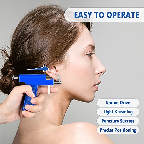 Aemygo 209Pcs Ear Piercing Kit Nose Ear Piercing Disposable Ear Piercing Tool Body Ear Nose Navel Piercing Machine Ear Piercing Machine Piercing Stud Earrings For Women Girls #TOP3