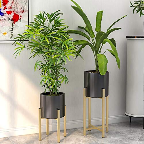 Weston Crafts Metal Planter Stand Set of 2 Modern Pot Stand galvanizing Iron Pot More Decor Indoor Outdoor Office Powder Coated, Gold (B08HYPFJGL) Amazon Price History, Amazon Price Tracker
